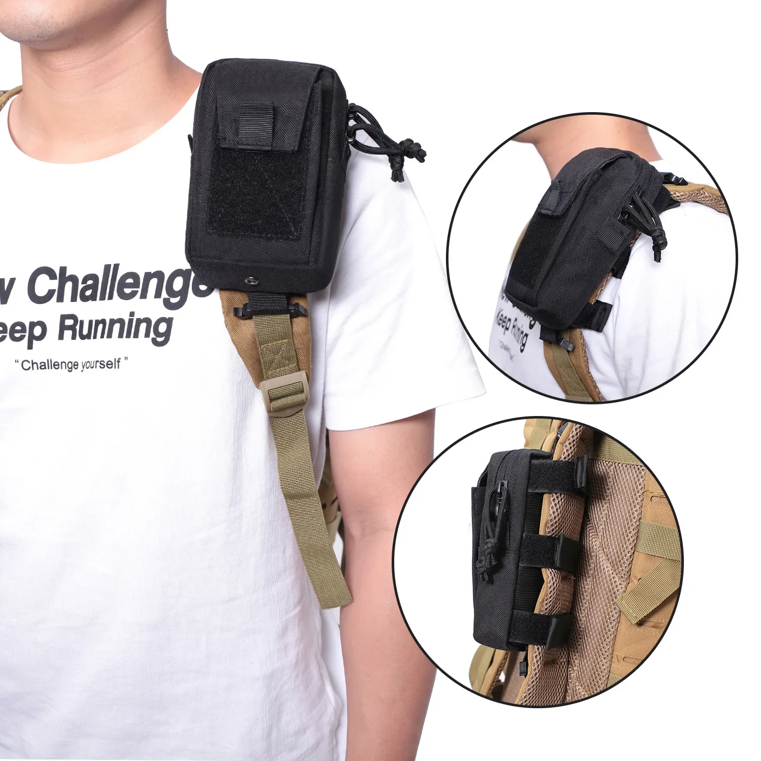 Backpack Insert Organizer - Tas Pinggang Molle dengan Tali Ransel