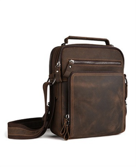 Leather Backpack Vintage - Tas Selempang Kulit Kuda Liar Vintage