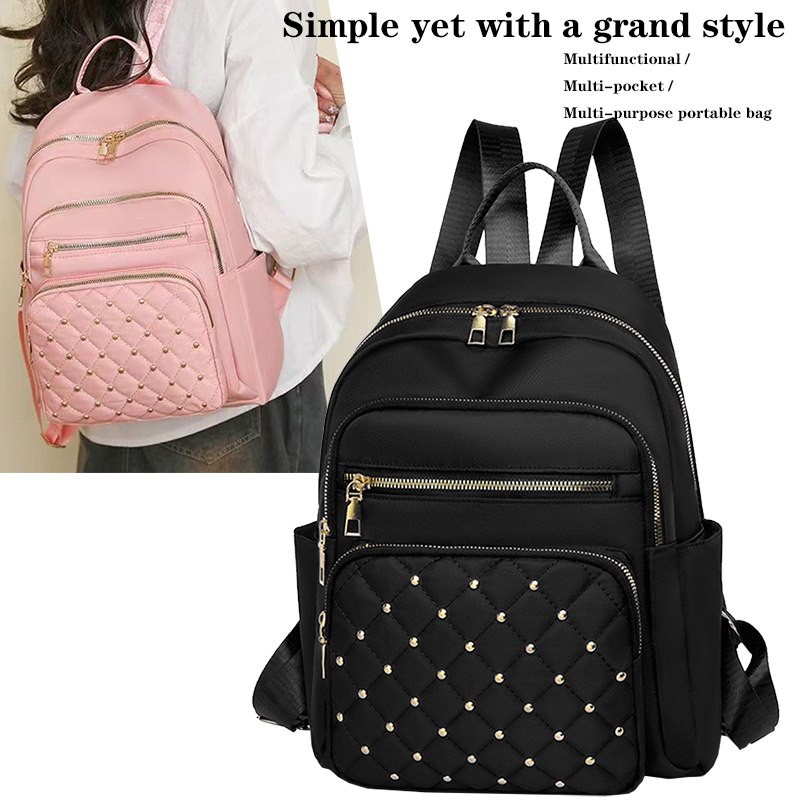 Canvas Backpack Casual - Tas Ransel Wanita Bahan Lembut untuk