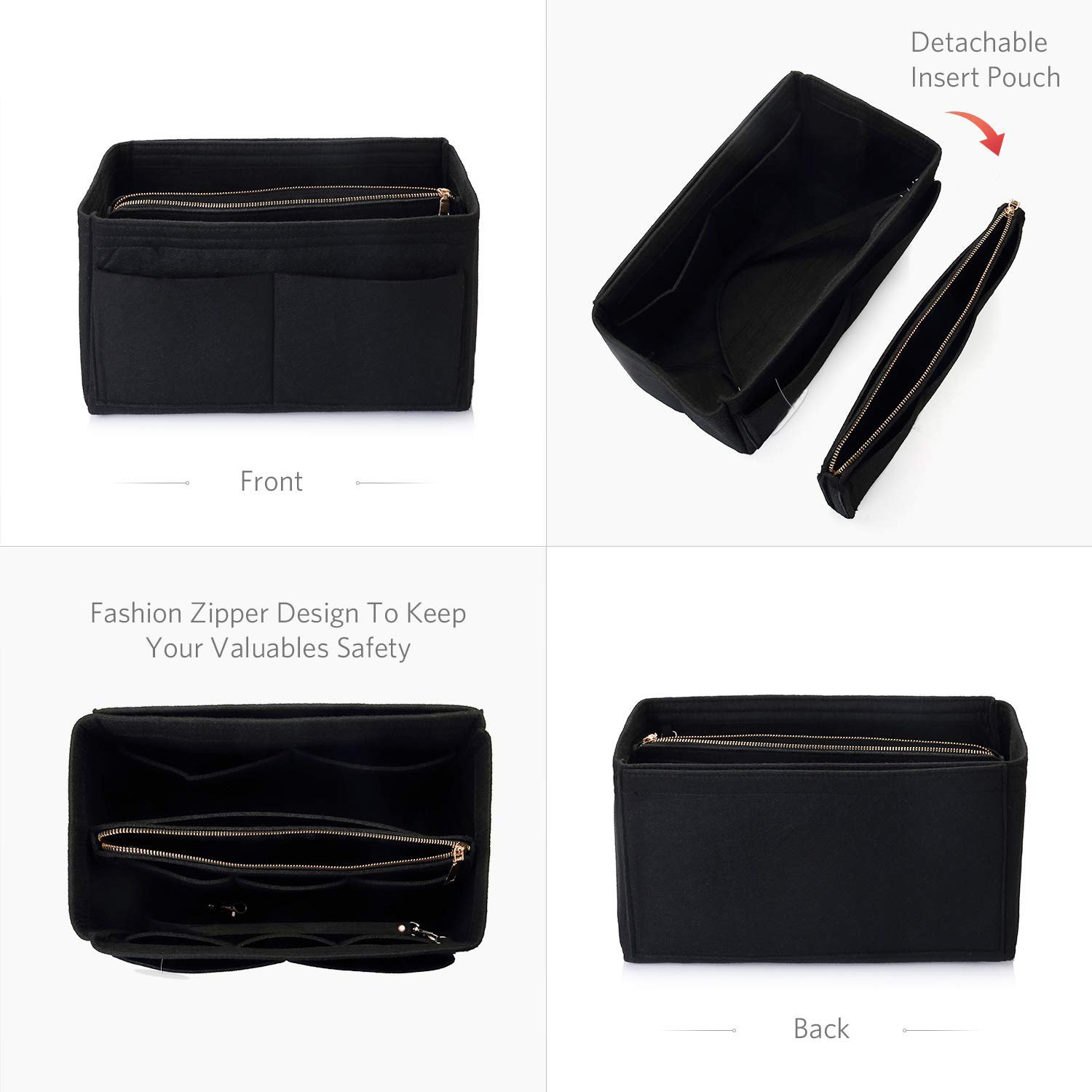 Sisipan Organizer Dompet Felt  - Backpack Insert Organizer ulasan dan harga